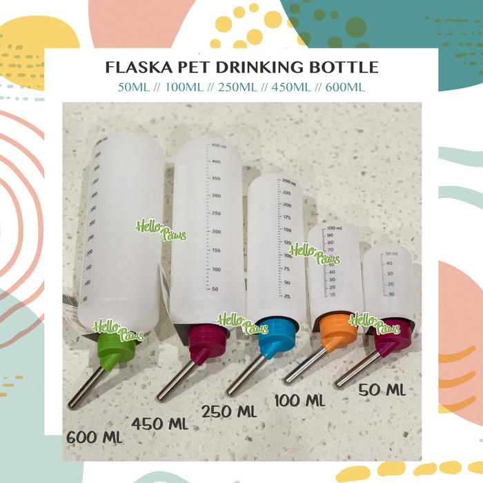 Gambar Flaska Small Pet Drinking Bottle - Botol Minum Musang Kelinci Hamster - 50ml dari Hellopaws.id Kota Administrasi Jakarta Utara Tokopedia