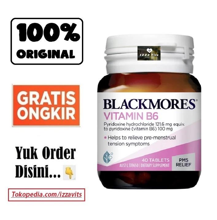 Blackmores Vitamin B6 100mg 40 Tab Pereda Nyeri Haid Wanita B 6 100 mg