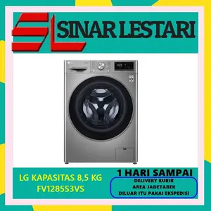 PROMO MESIN CUCI FRONT LOADING LG FV1285S3VS 8,5 KG WITH STEAM