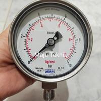Gambar WIKA pressure D 4" 0-10 Kg/cm2 / bar drat 1/2"npt full ss raket dari MTM Maju Teknik Kota Administrasi Jakarta Utara 1 Tokopedia