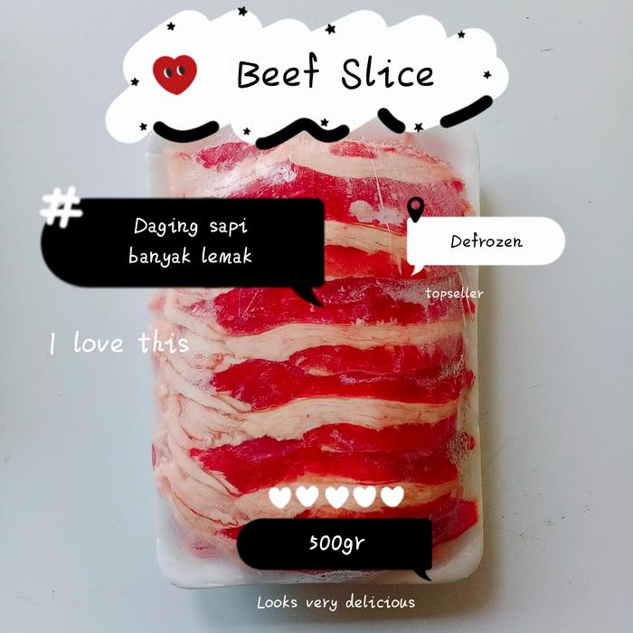 Gambar Beef Slice (Daging Sapi Segar) 500GR dari Defrozen Kota Tangerang Tokopedia