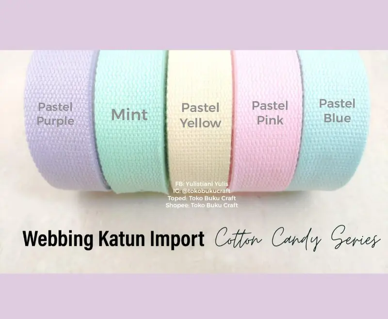webbing katun import 2,5cm (per 5m) 3
