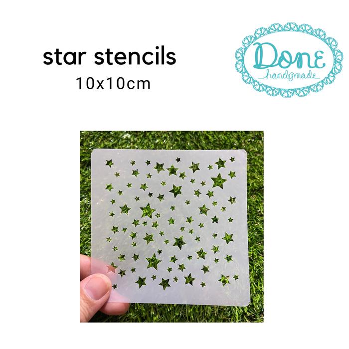 Gambar done handymade Texture sheet lembar motif bintang star clay dinding kain stencil - +lubang binder dari Done Handymade Kota Administrasi Jakarta Barat Tokopedia