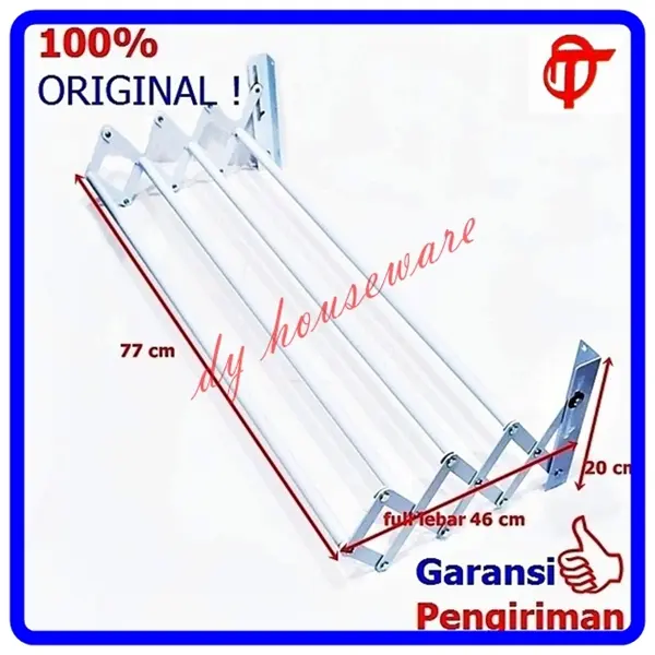 Jemuran Dinding Lipat Rak Handuk Dinding 80 CM 1