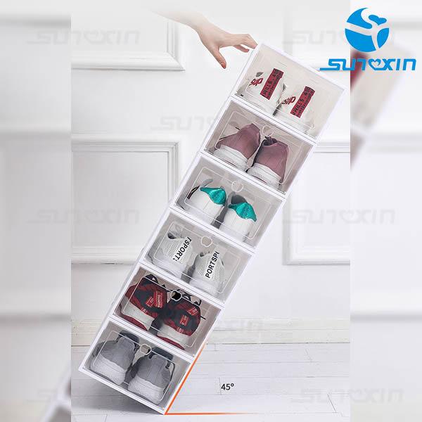 1 SET/ 3PCS KOTAK SEPATU/SANDAL TRANSPARAN/SHOES BOX/RAK SEPATU 3
