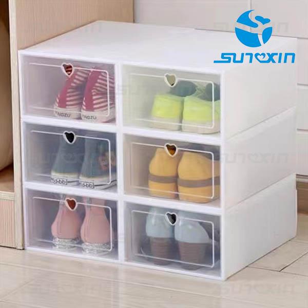 1 SET/ 3PCS KOTAK SEPATU/SANDAL TRANSPARAN/SHOES BOX/RAK SEPATU 7