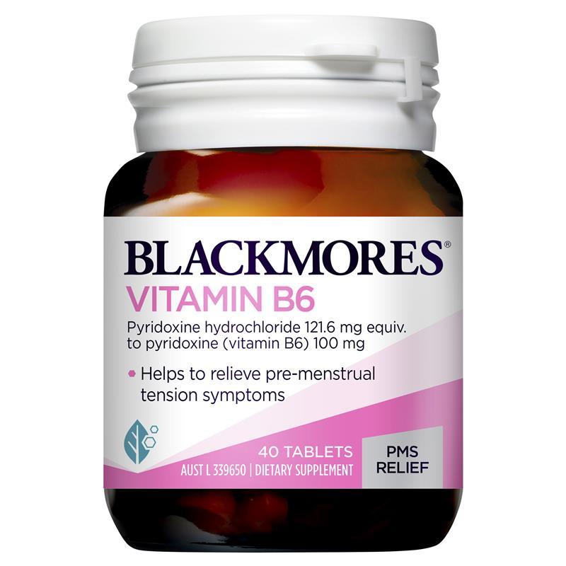 Blackmores Vitamin B6 isi 40 tablets - redakan nyeri saat menstruasi
