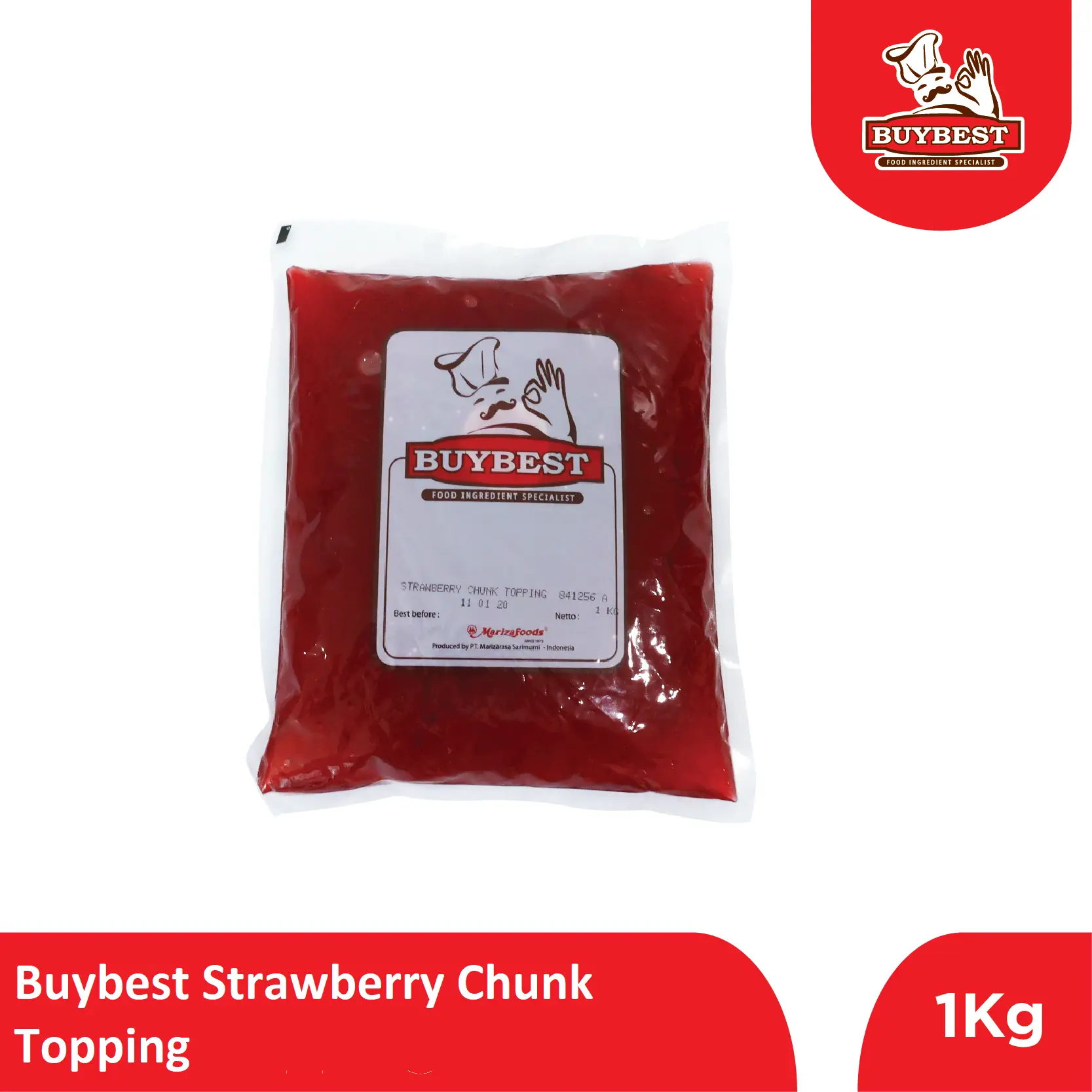 Buybest Strawberry Chunk Topping 1 Kg