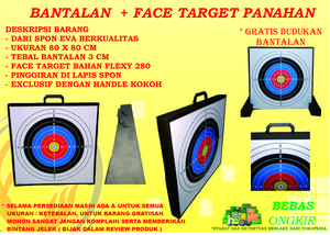 BANTALAN TARGET PANAHAN FACE TARGET EVA SPON 80 X 80 X 3 CM