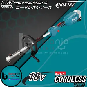 Makita Multi Function Power Head DUX18Z Cordless 18V Potong Rumput DUX18 dengan Output Maksimal 470 W dan Kecepatan No Load 0-9700 rpm DUX 18