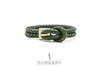 Gambar SORCERY Bracelet 18K REALGOLD Gelang Kulit Pria Wanita-LC-Black - Silver, Cantumkan Warna dari Sorcery Kab. Tangerang 3 Tokopedia