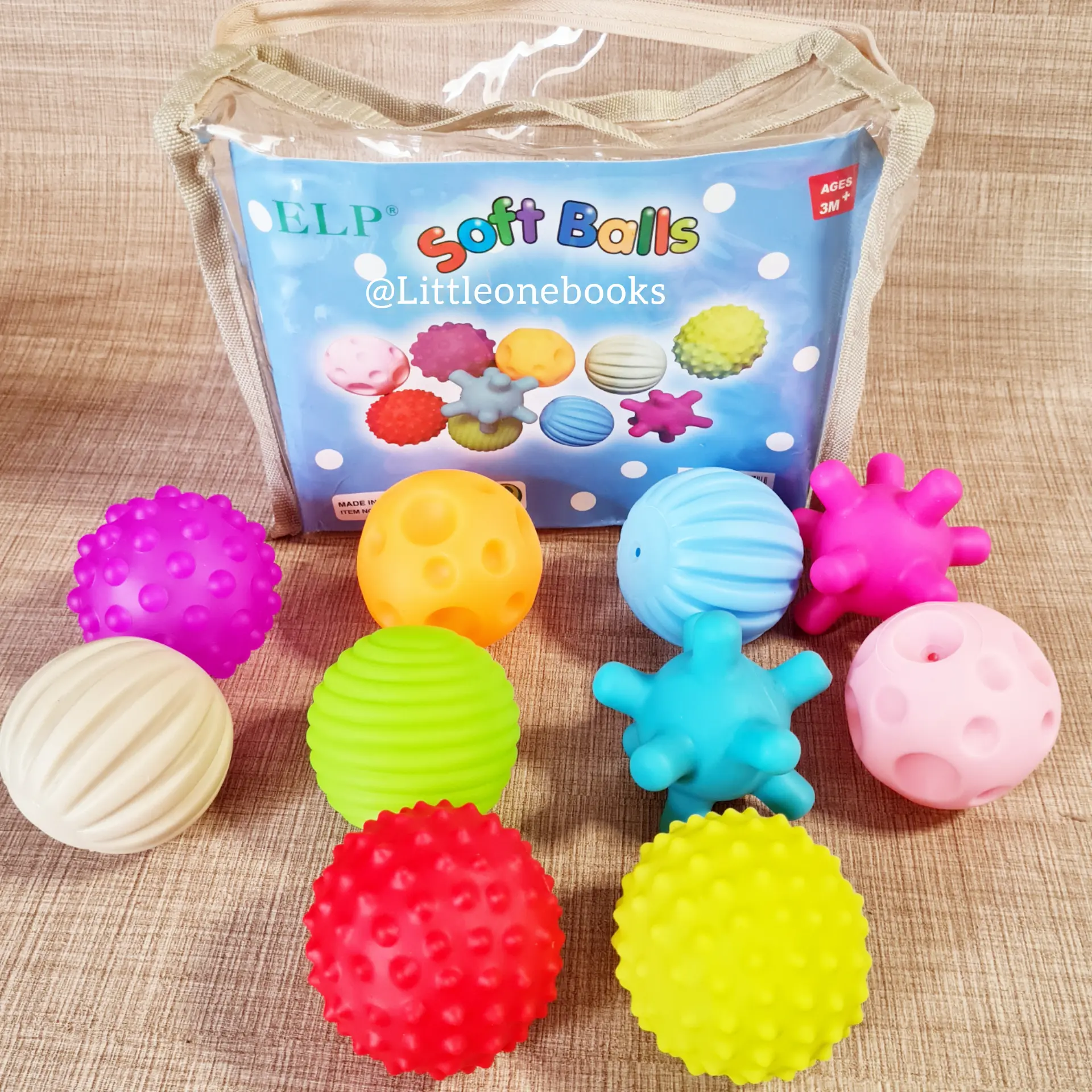 Soft Balls Set 10pcs / Mainan montessori / Bola plastik silicone