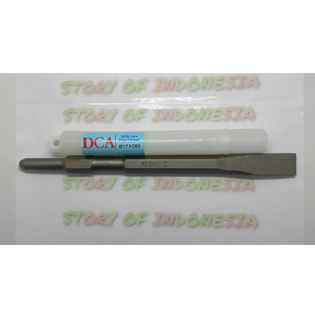 DCA 17x280mm Mata Bor Betel Gepeng / Flat Chisel SDS HEX 17 x 280 mm