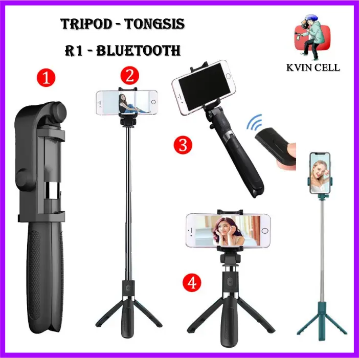 TRIPOD R1/ TRIPOD + TONGSIS WIRELESS/ TRIPOD + SELFIE STICK BLUETOOTH