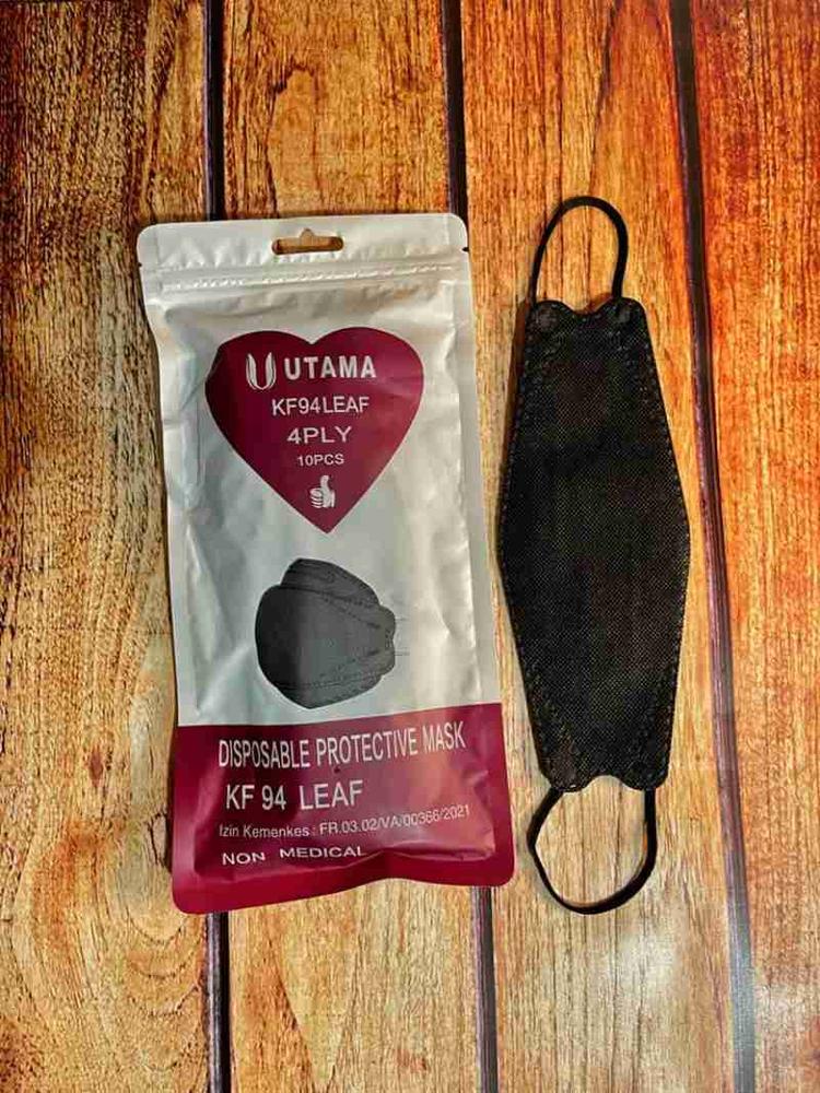 MASKER KF 94 UTAMA WARNA HITAM 10 PCS