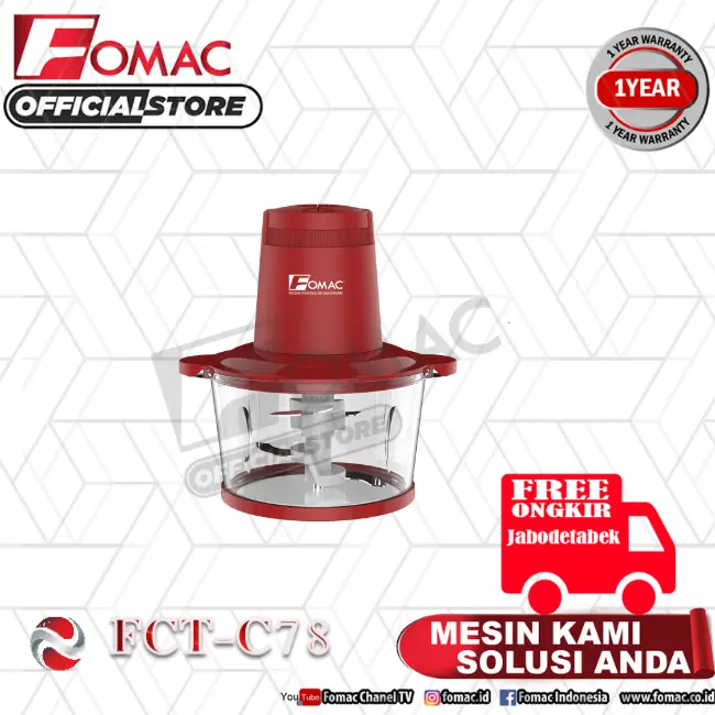 Food Chopper FCT-C78 Mesin Pencacah Makanan dan Bumbu FOMAC