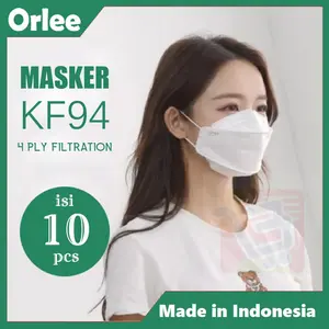 Masker Kf94 KF 94 4Ply 4 ply Emboss Orlee evo 3D Kemenkes isi 10 pcs