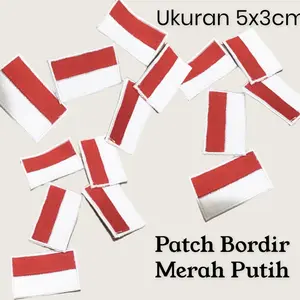 Fawn'G Handmade - Patch Bordir Bendera Merah Putih / Tag Seragam