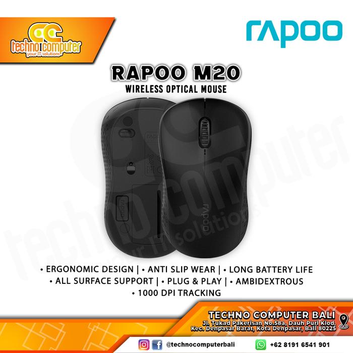 Gambar MOUSE WIRELESS RAPOO M20 dari Techno Computer Bali Kota Denpasar Tokopedia