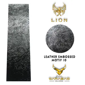 Lion Leather Embossed Wrap Black Motif 10