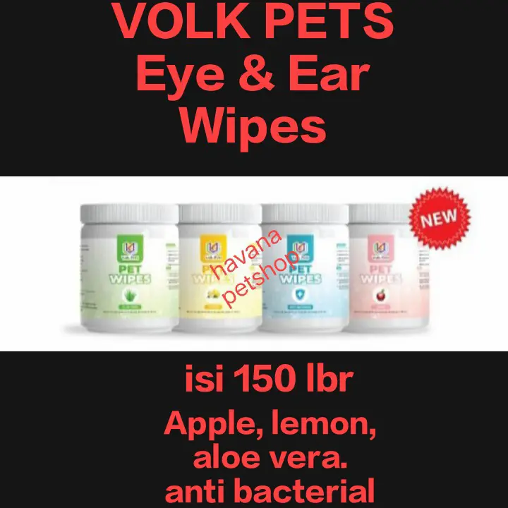 VOLK Pets 150lbr Tissue basah anjing kucing pet eye & ear wipes 1