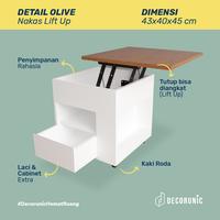 Gambar Decorunic Meja Nakas Kamar Tidur - Bedside Table Meja Storage Lift Up dari Decorunic Kab. Jepara 3 Tokopedia