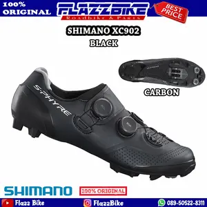 SHIMANO XC902 BLACK WIDE - Sepatu Cleat MTB Hitam XC9 XC 9 902 Shoes