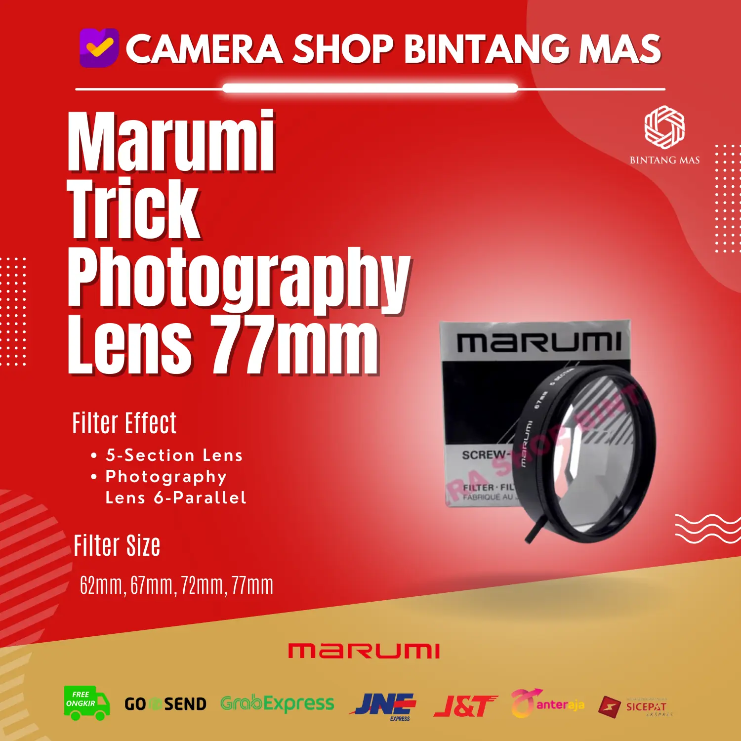 Marumi Trick Photography Lens 77mm 5-Section Made in Japan