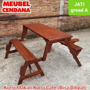 Kursi Cafe Lipat Kayu Jati GREAD A / Kursi Magic / Teras Outdor