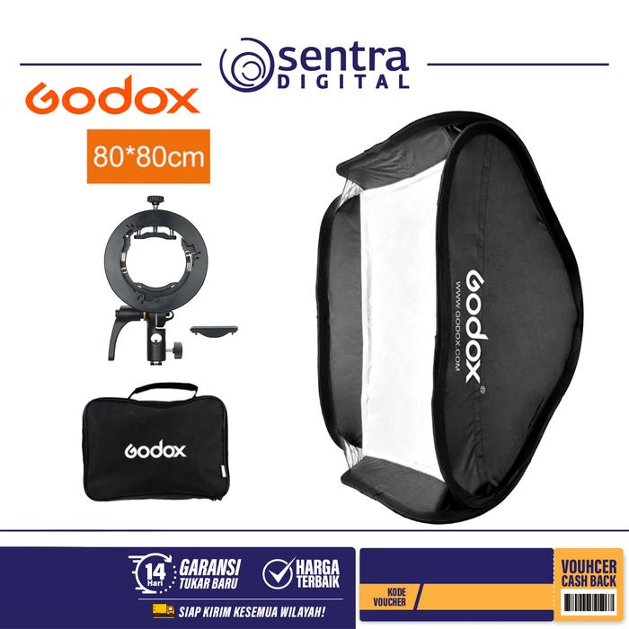 Gambar Godox 80x80cm Easy foldable softbox with S2 S-type bracket SGUV8080 dari Sentra Digital Kota Surabaya Tokopedia