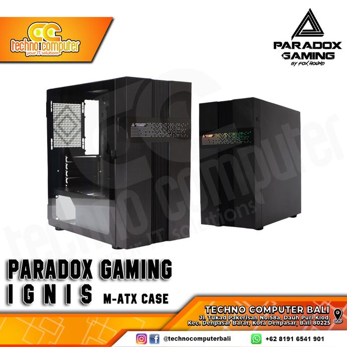Gambar CASING PARADOX GAMING IGNIS - mATX Gaming Case dari Techno Computer Bali Kota Denpasar Tokopedia