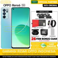 Gambar OPPO RENO 6 5G 8/128 RENO6 5G 8/128 GARANSI RESMI INDONESIA - AURORA, NO GIFT dari Cuan Gadget.id Kota Bekasi 1 Tokopedia