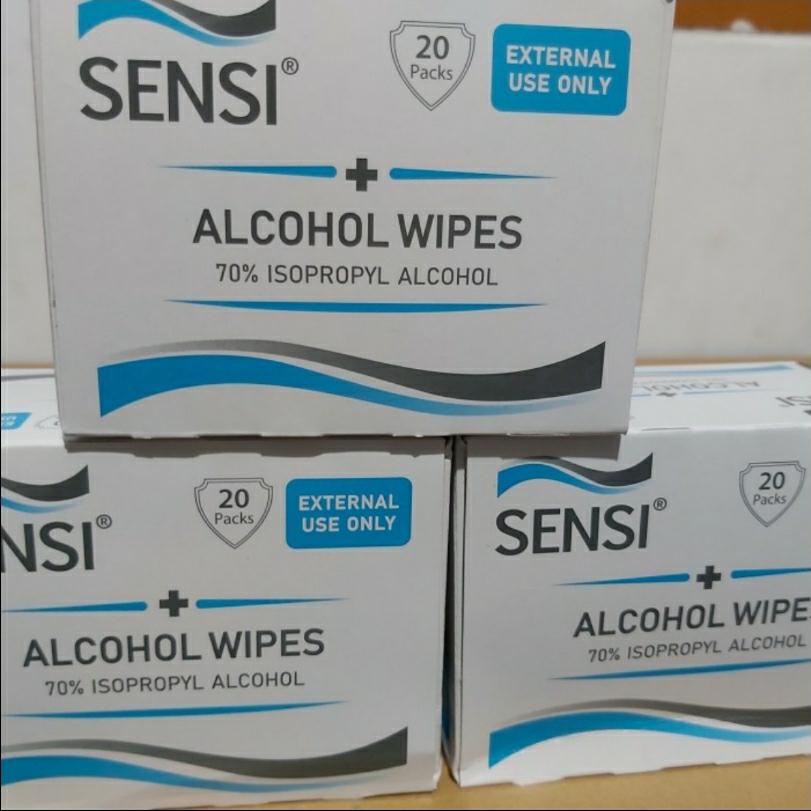 Sensi Alcohol wipes 70% isopropyl isi 20 pc