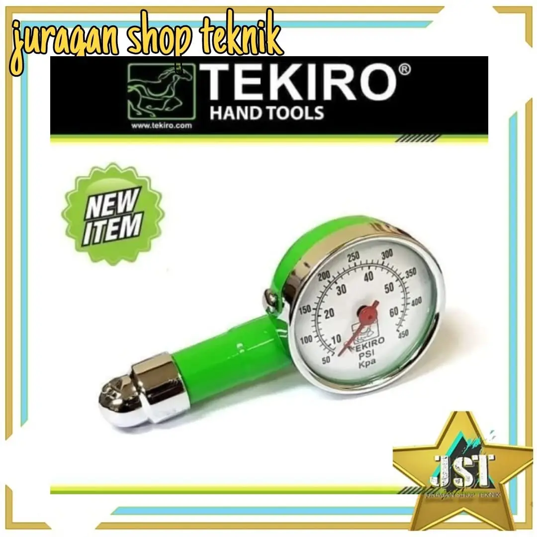 TEKIRO ALAT UKUR TEKANAN ANGIN BAN MOBIL 0-60 PSI TIRE PRESSURE GAUGE