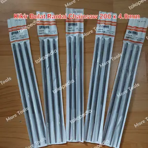 Kikir Bulat Asahan Rantai Gergaji Chainsaw 200x4.8mm Kikir Chainsaw