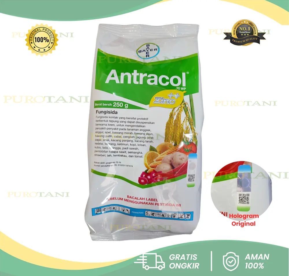 Fungisida Antracol 70wp 250 gram Pembasmi  Jamur Tanaman Putih