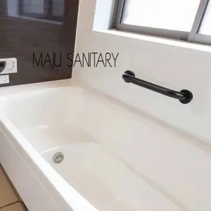 GRIP BAR HITAM 30CM DAN 40CM PEGANGAN KAMAR MANDI STAINLESS HITAM