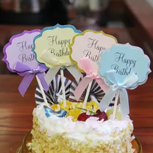cake topper happy birthday murah/topper trend/hiasan kue lucu warna
