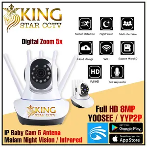 IP Cam CCTV WiFi Night Vision HD 1080P/ baby Kamera 5 antena YOOSEE