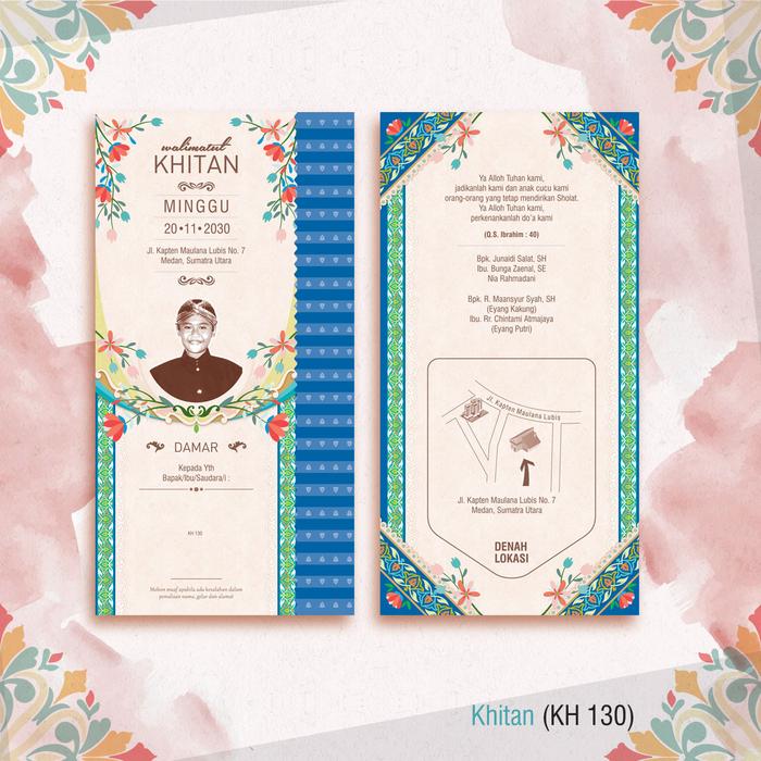 Gambar Blangko Undangan SUNAT / KHITANAN ANAK / SUNANTAN / KHITAN KH 130 dari Toko Bintang Kasih Kota Pasuruan Tokopedia