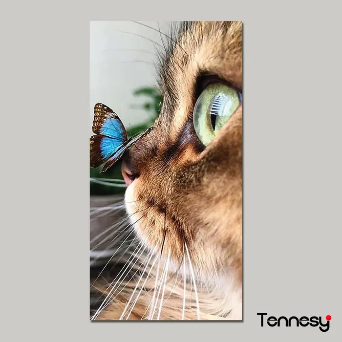Gambar HIASAN DINDING GAMBAR KUCING LUCU 15x30CM WALL DEKOR DEKORASI DINDING - O11A dari Tennesy Kota Malang 5 Tokopedia