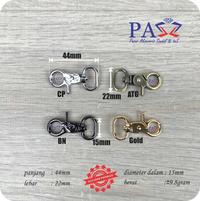 Gambar Kait Tas Kew-kew Kakak Tua 15mm (premium) Harga Per 2 pcs - ChromePlated CP dari Pass Bandung Kota Bandung 1 Tokopedia