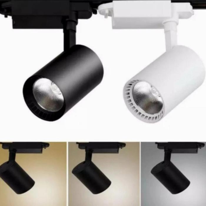 Jual lampu spotlight rell track 10w 20w 30w lampu rell track lampu cafe ...