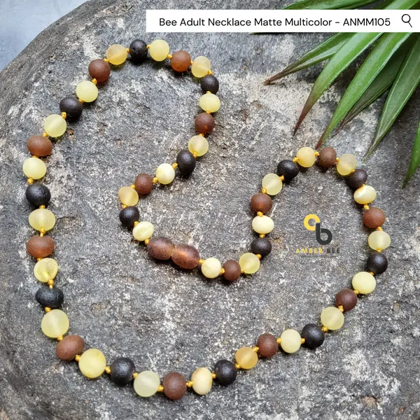 Kalung Amber Dewasa Premium Matte Multicolor 46-50cm ANMM105 By Amber Bee