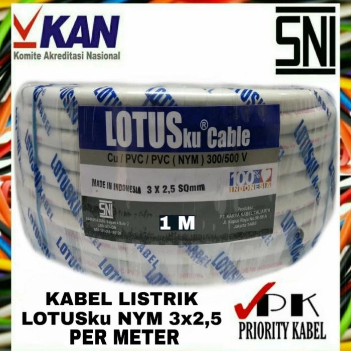 Gambar Kabel LOTUSku NYM 3x2,5 3x2.5 (Per meter) dari Priority Kabel Kota Administrasi Jakarta Barat Tokopedia