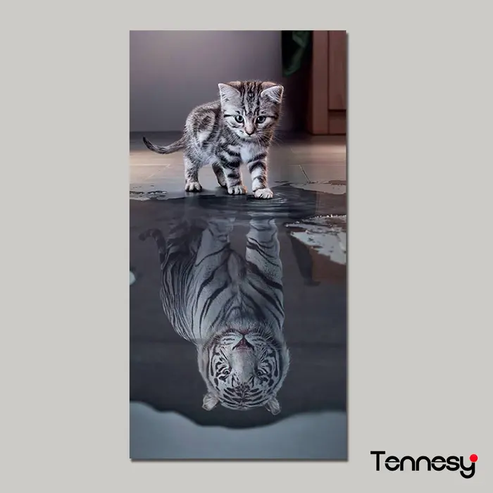 Gambar HIASAN DINDING GAMBAR KUCING LUCU 15x30CM WALL DEKOR DEKORASI DINDING - O11A dari Tennesy Kota Malang 4 Tokopedia