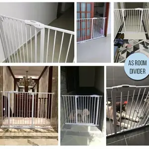 READY STOCK Pagar Pintu Pembatas Anjing HQ Lock Dog Gate Pet Fence Extra Tall 1m Dengan Double Lock Handle Dan Bahan Metal Lebar 82-92cm Tinggi 100cm Cocok Untuk Anjing Besar Seperti Husky Malamute Chow2 Akita DLL