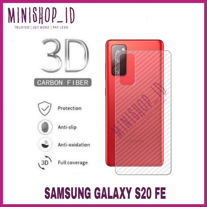 Gambar SAMSUNG GALAXY S20 FE SKIN CARBON BACKSCREEN PROTECTOR ANTI GORES HP dari MINISHOP OFFICIAL Kota Tangerang Tokopedia