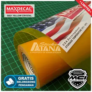 Skotlet Kuning Transparan Maxdecal Stiker Hybrid Smoke Tembus Bening