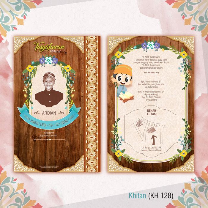 Gambar Blangko Undangan SUNAT / KHITANAN ANAK / SUNANTAN / KHITAN KH 128 dari Toko Bintang Kasih Kota Pasuruan Tokopedia